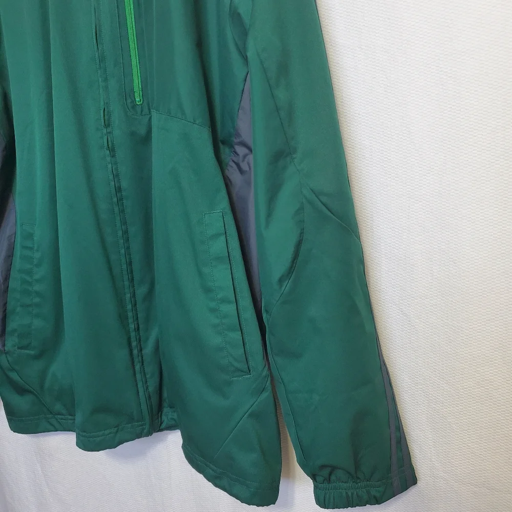 Adidas All Weather Jacket Stow Away Hood Green Mens XL